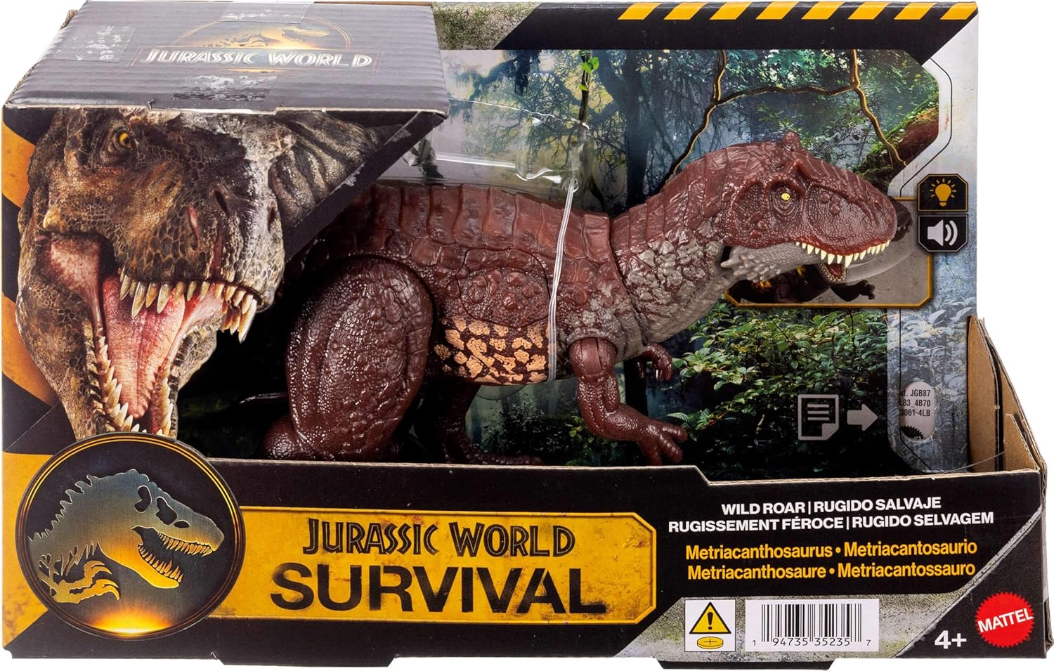 Jurassic World Wild Roar Metriacanthosaurus Dinosaur Action Dino