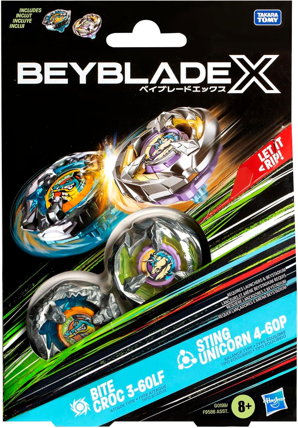 Beyblade X Bite Croc & Sting Unicorn Dual Pack