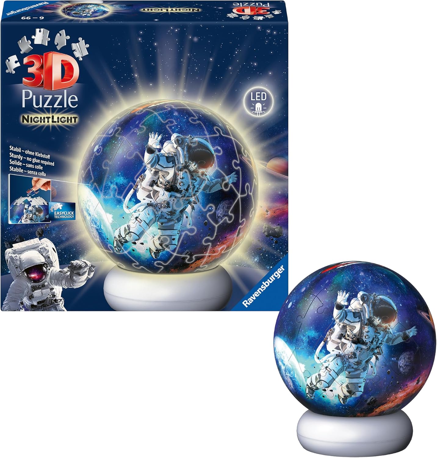 Astronauts 72 Piece 3D Puzzle Night Light