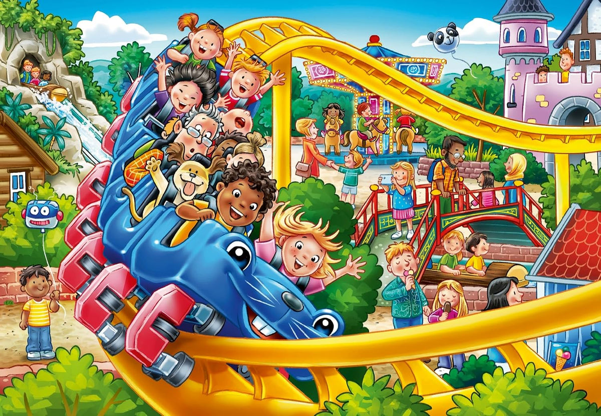Amusement Park Fun 2x24 Piece Jigsaw Puzzles
