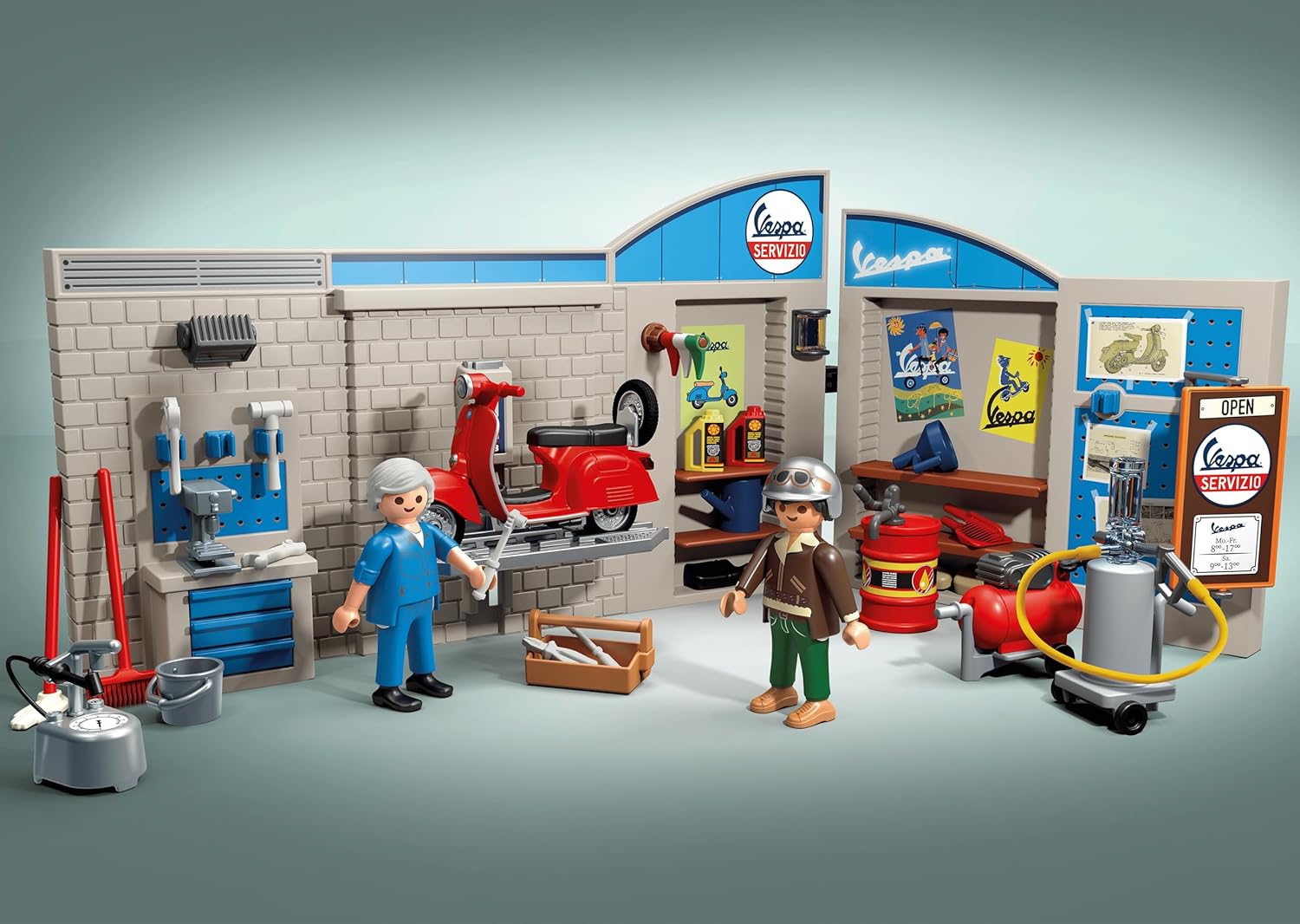 Playmobil 1960s Vespa Garage