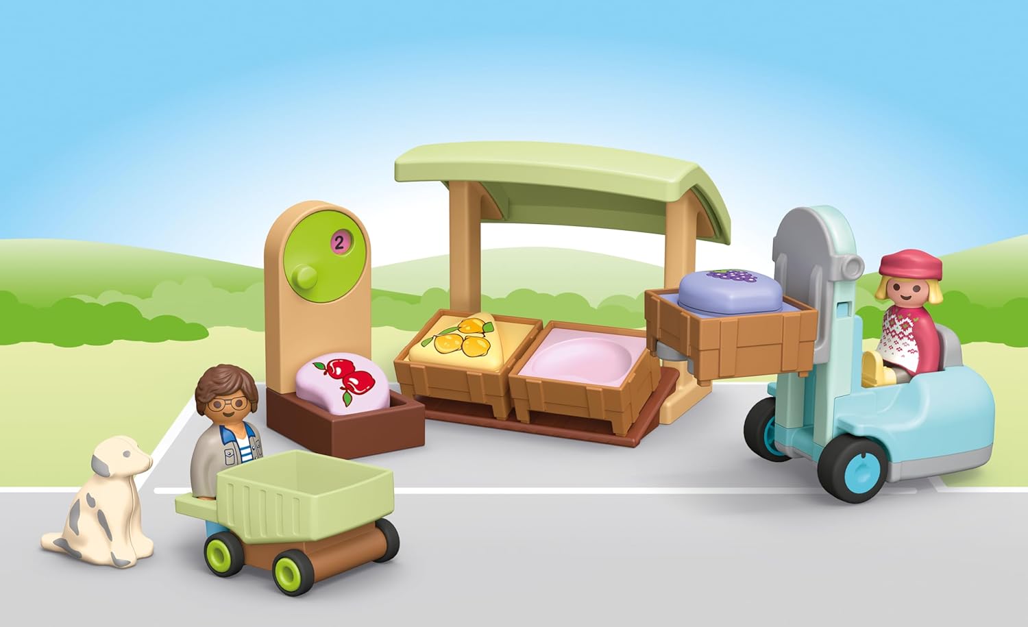 Playmobil Junior: Organic Market Stall & Forklift