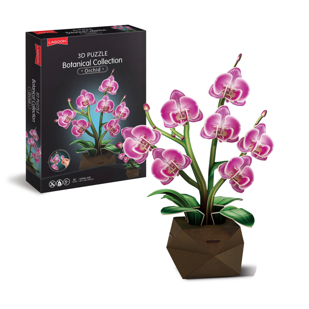 Orchid Flower 3D Construction Set