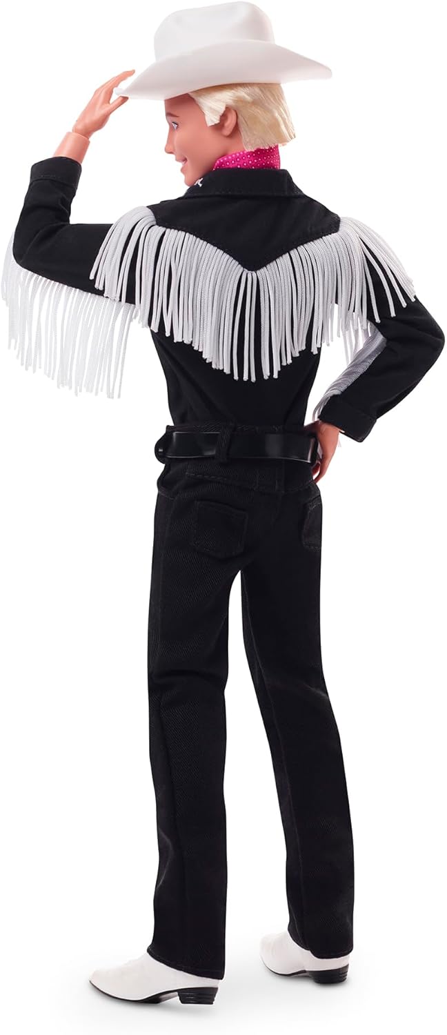 Barbie THE MOVIE, Ken Doll wearing Black and White Western Outfit