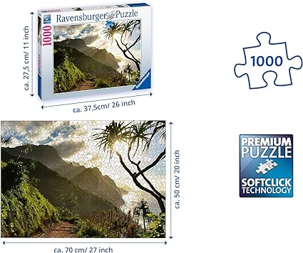 Ravensburger Kalalau Trail Kauai Hawaii 1000 Piece Jigsaw Puzzle