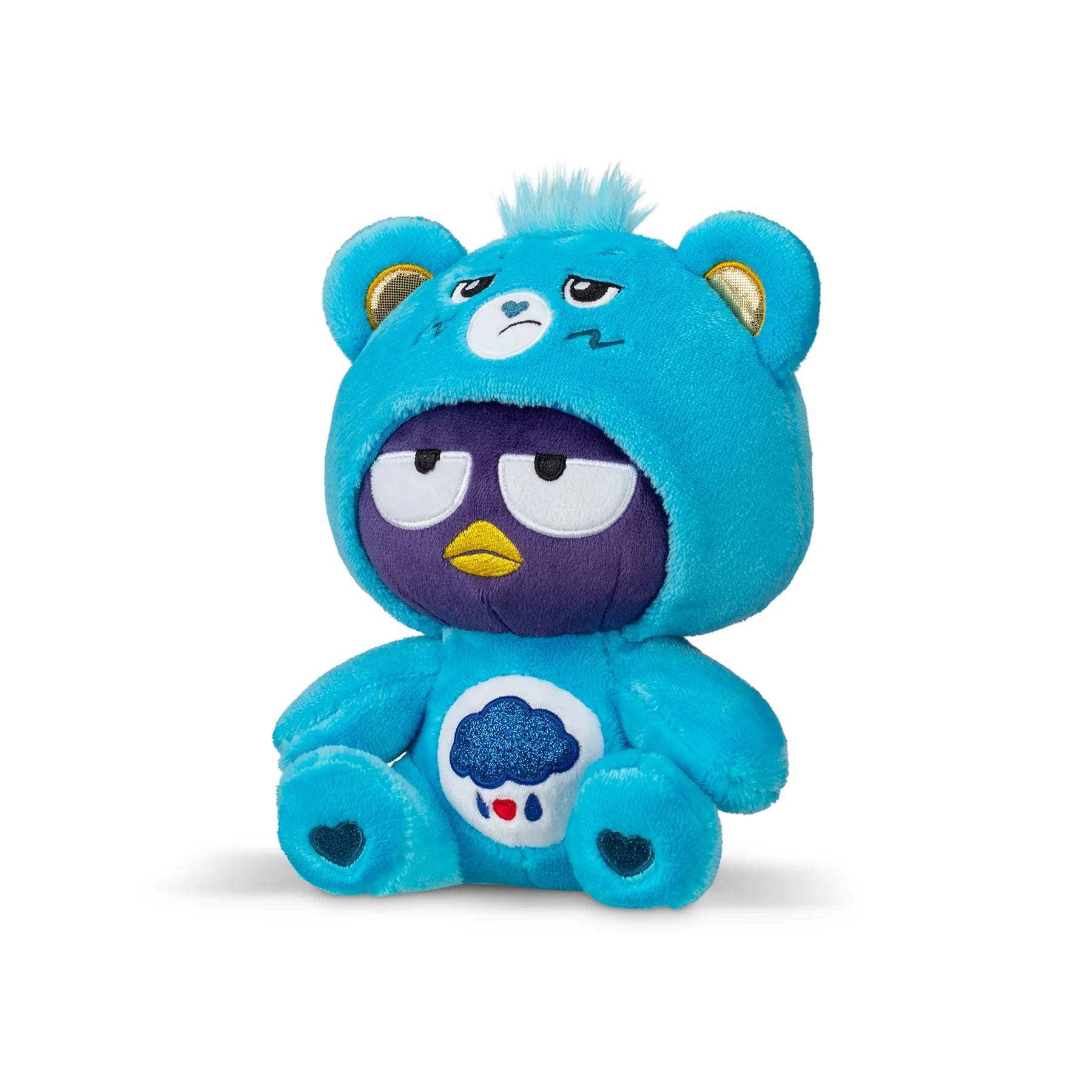 Care Bears x Hello Kitty 22cm Grumpy Bear as Badtz Maru
