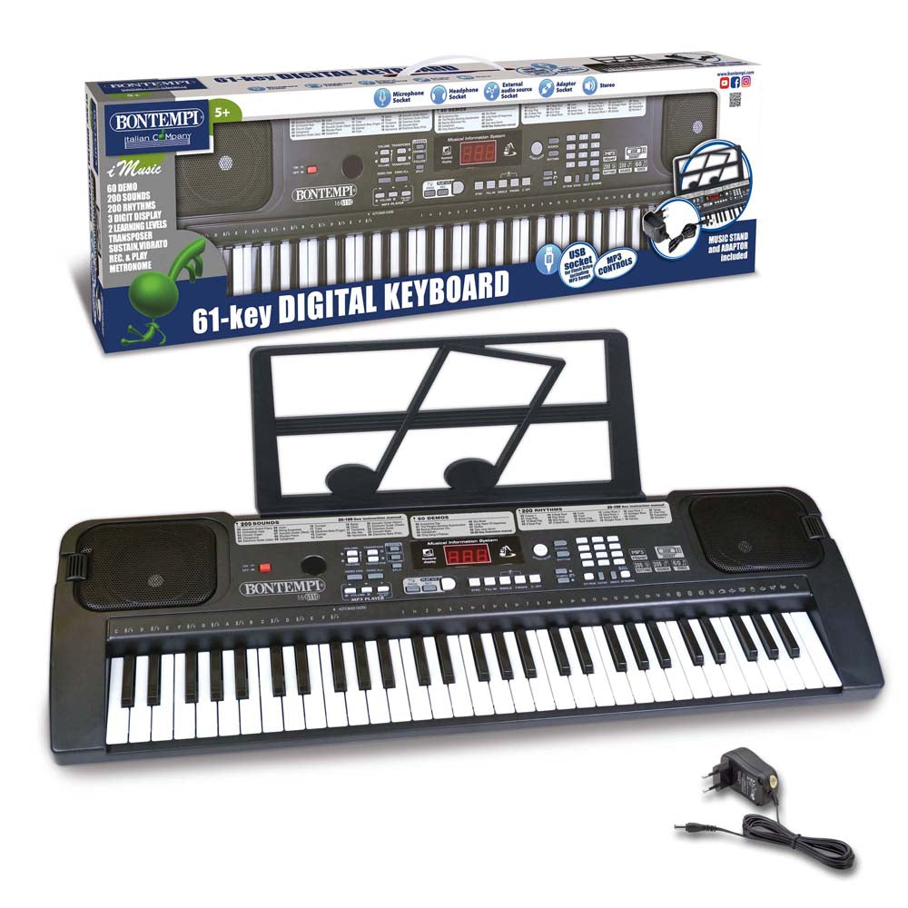 Bontempi 61 Key Digital Keyboard with USB