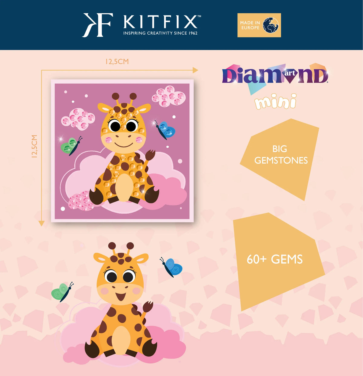 Kitfix Diamond Art Giraffe in the clouds