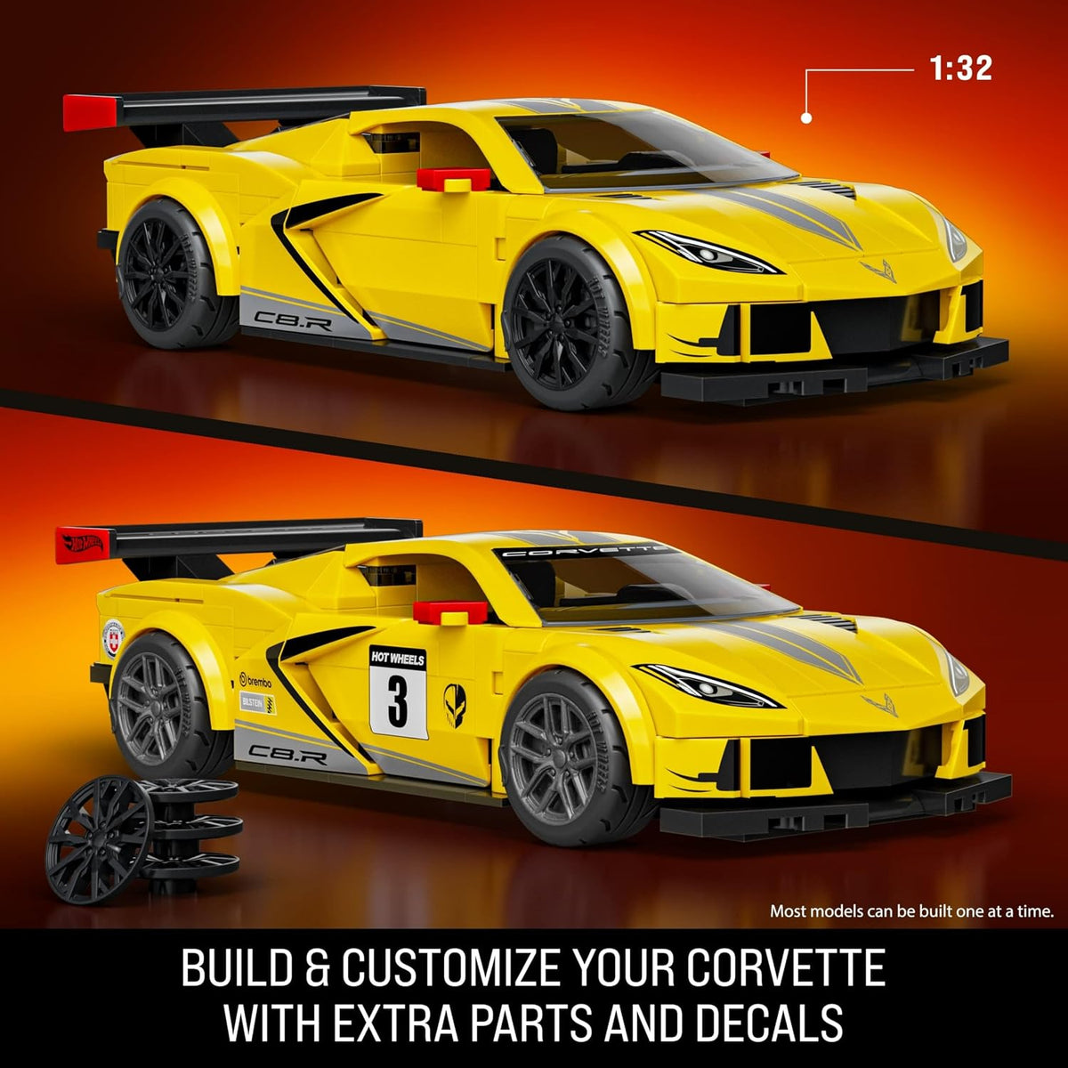 Hot Wheels Brick Shop Chevrolet Corvette