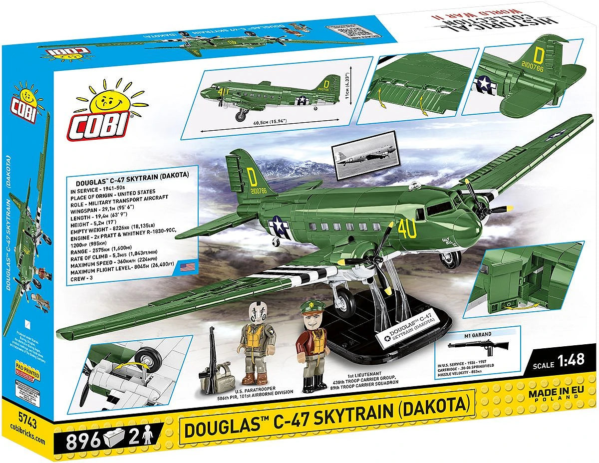 Cobi 5743 Douglas C-47 Dakota 1:48 Scale Set