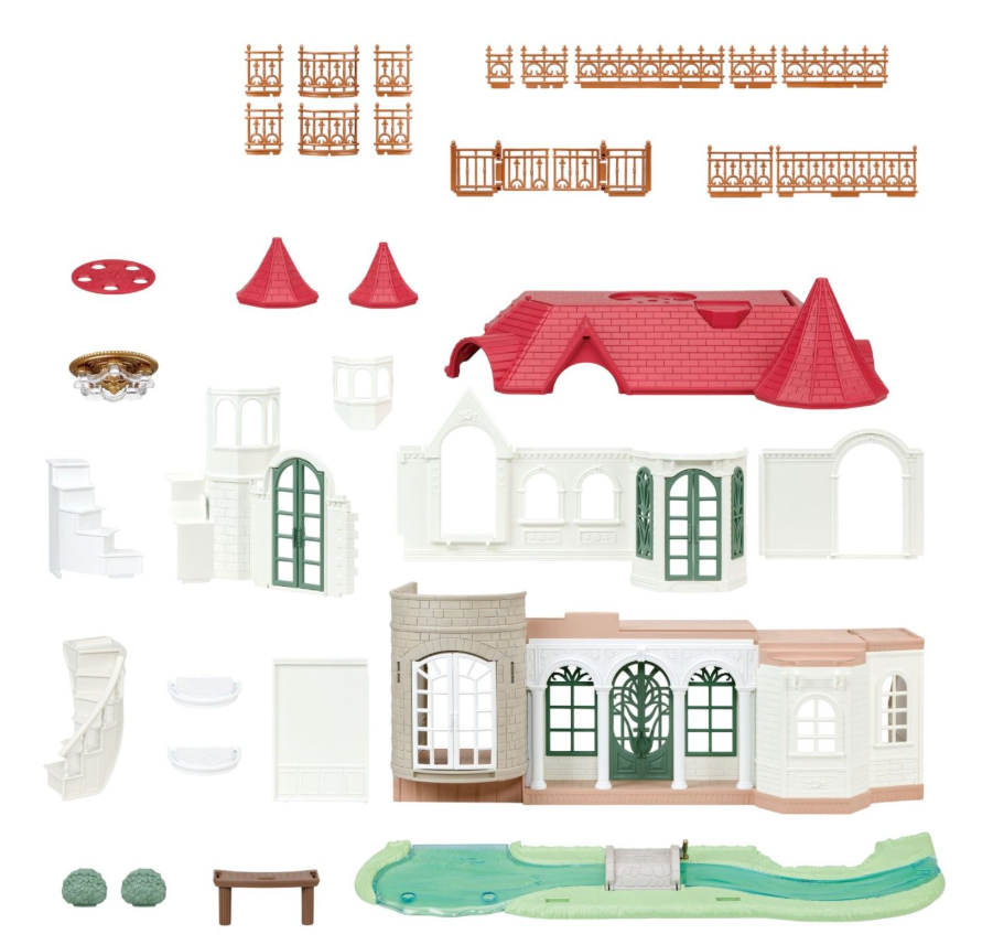 Sylvanian Red Roof Riverside Manor