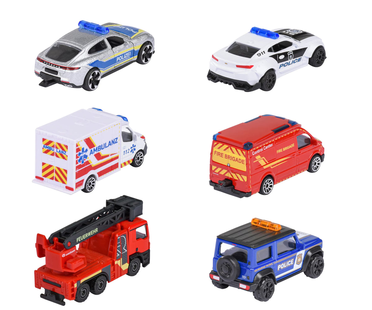 Majorette Rescue Vehicles 3 Pack Assorted