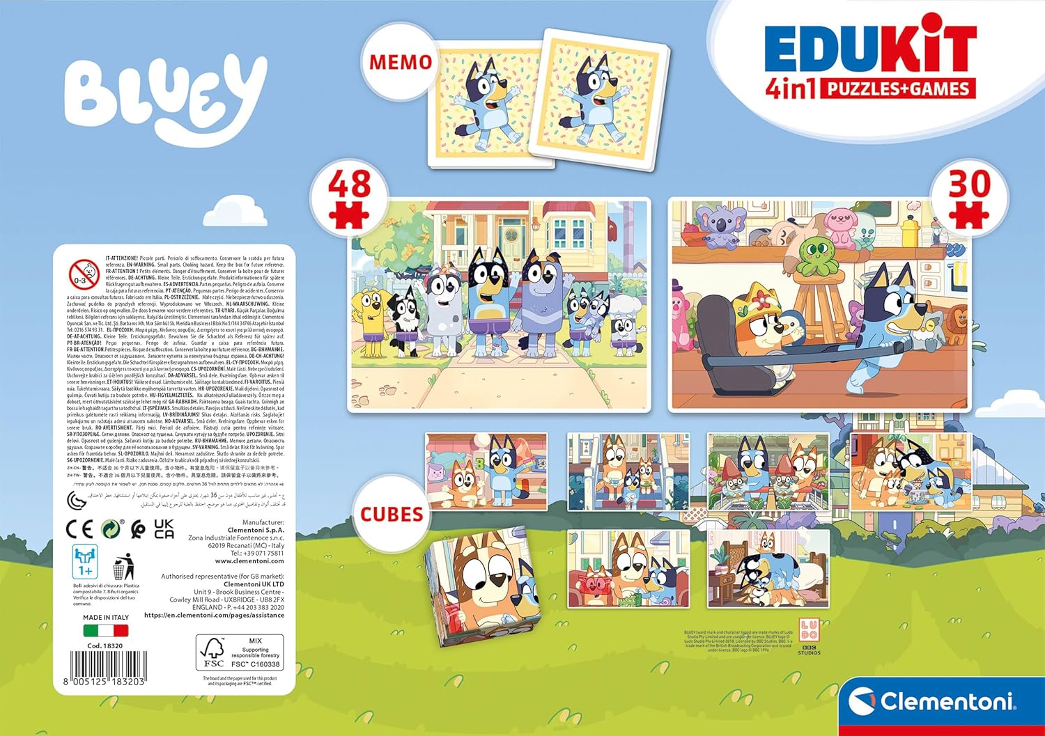 Clementoni Edukit 4in1 Bluey and Friends Jigsaw