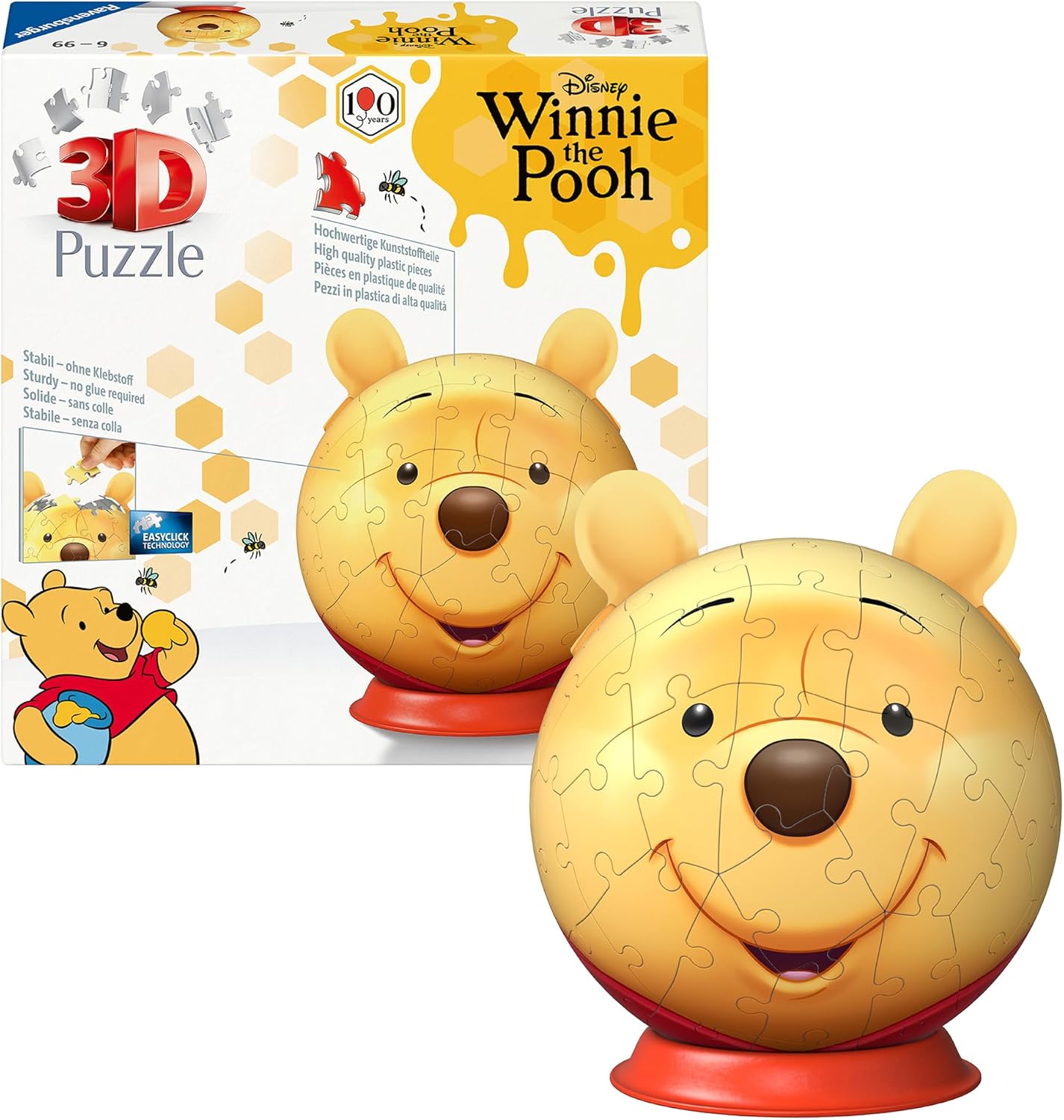 Winnie Pooh with Ears 72 Piece 3D Puzzle