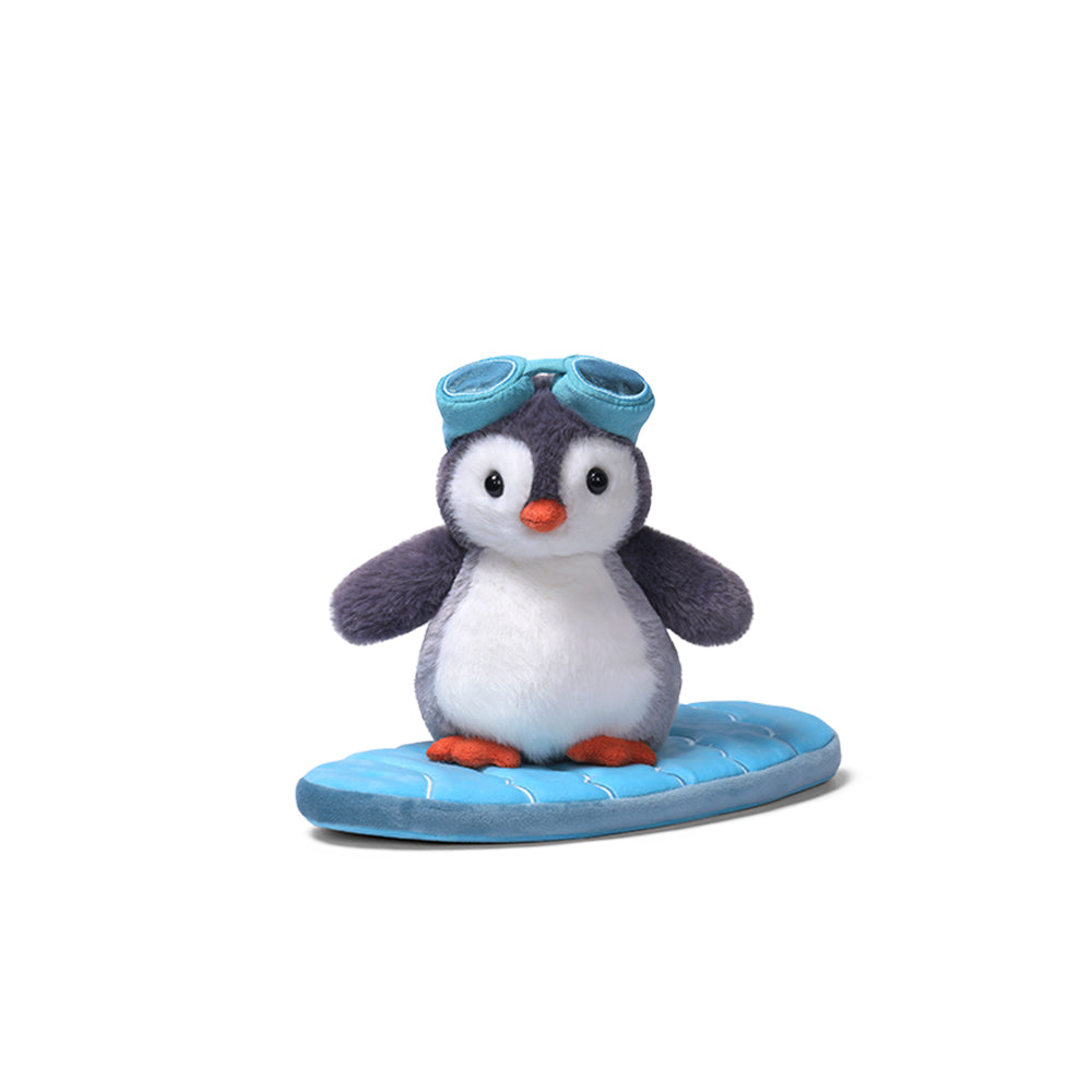 Surfing Glacier Penguin on Surf Board 18cm Soft Toy
