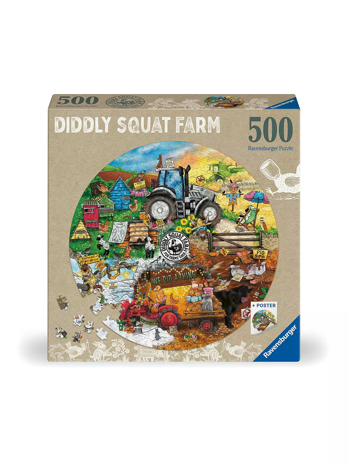 Diddly Squat Farm Circular 500 piece Jigsaw Puzzle
