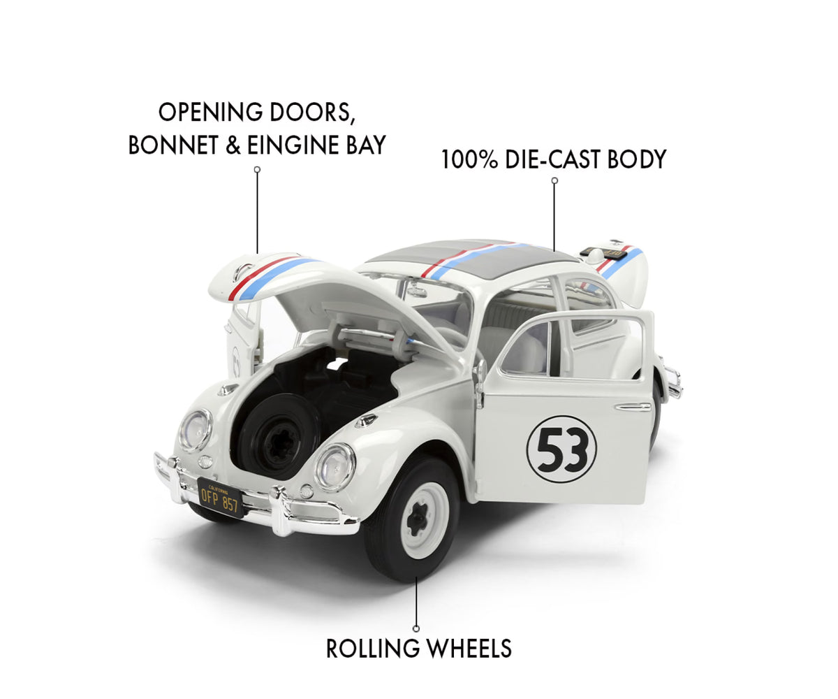 Jada Herbie The Love Bug VW Beetle 1:24 Scale Die Cast Car