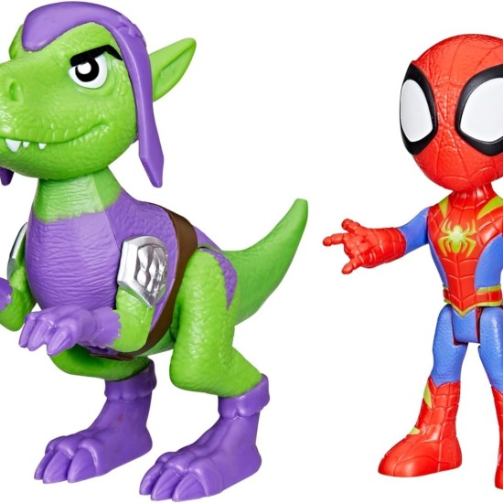 Spidey & his Amazing Friends Dino Webs Figure: Spidey & Goblin Raptor