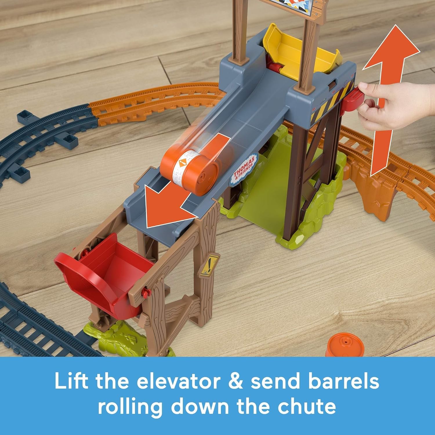 Thomas & Friends Diesel's Lift & Load Construction Set, Motorized Toy Train With Track & Cargo