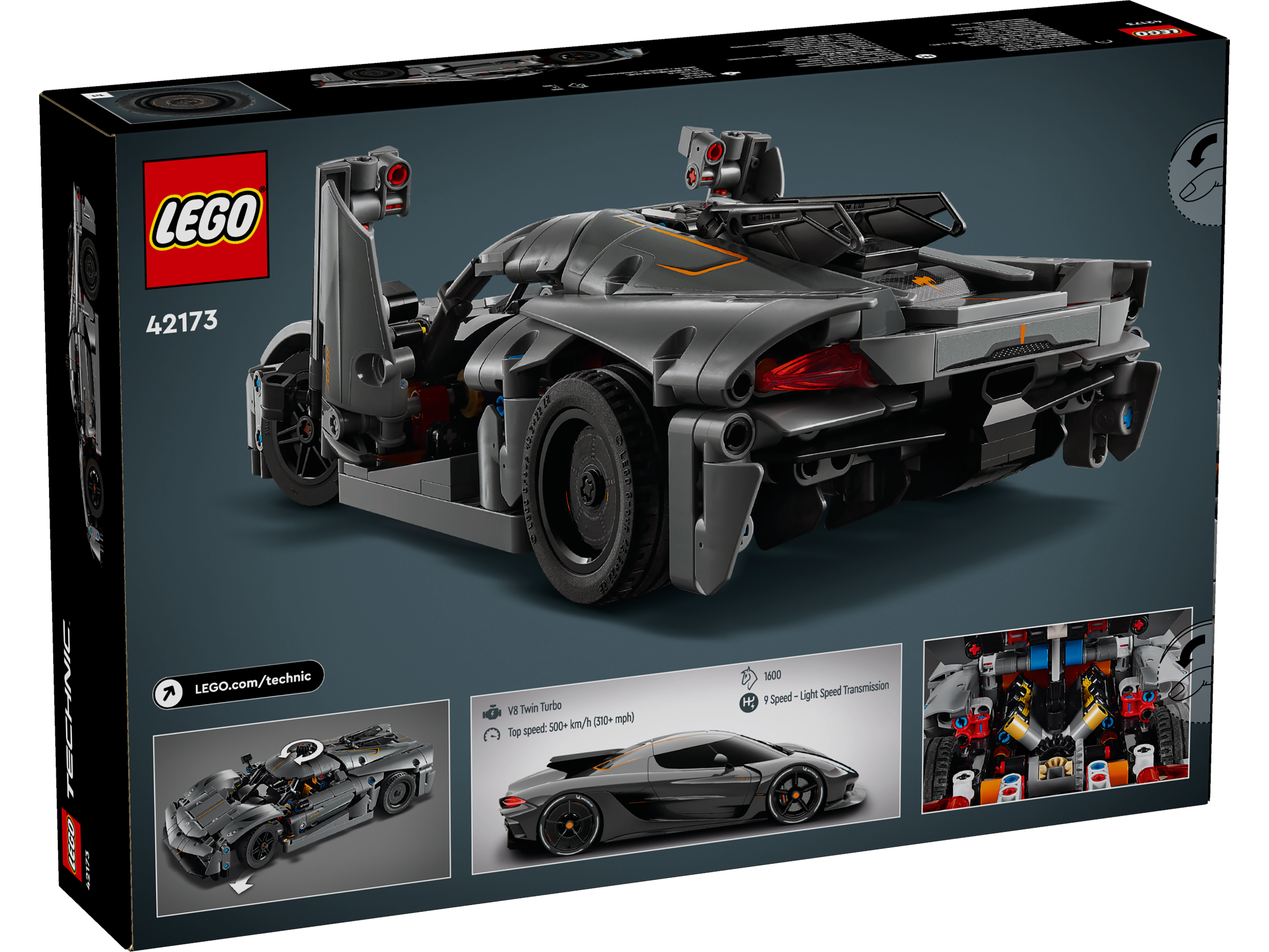 Lego 42173 Koenigsegg Jesko Absolut Grey Hypercar