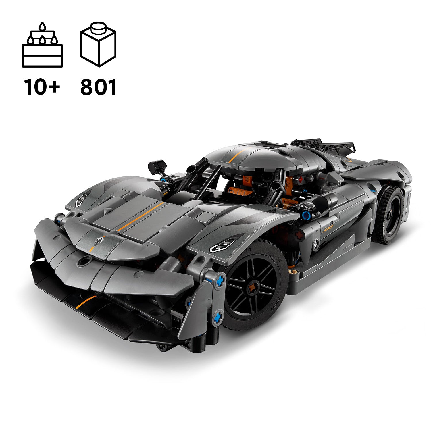 Lego 42173 Koenigsegg Jesko Absolut Grey Hypercar