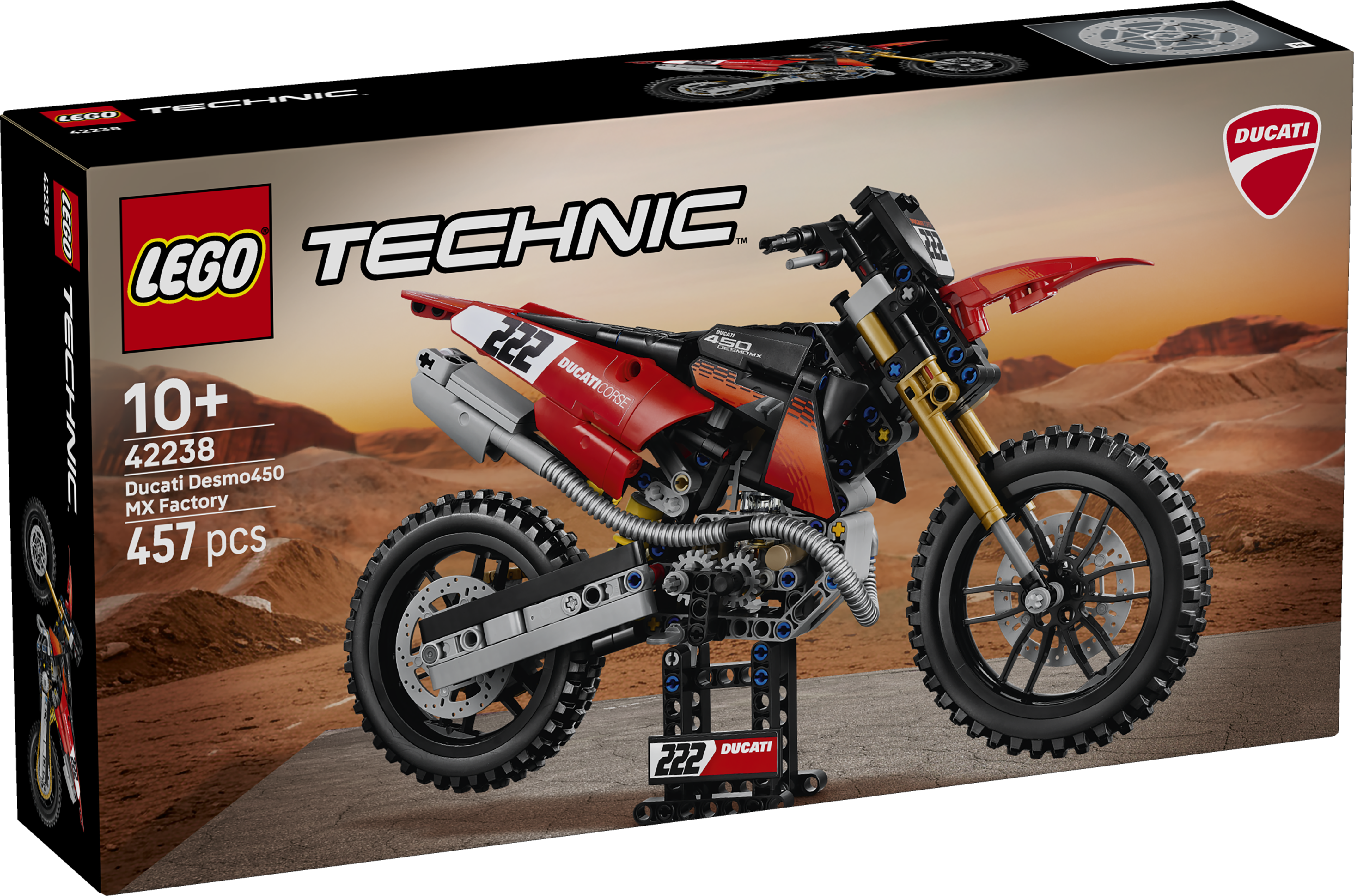 Lego 42238 Ducati Desmo450 MX Factory Motorcycle