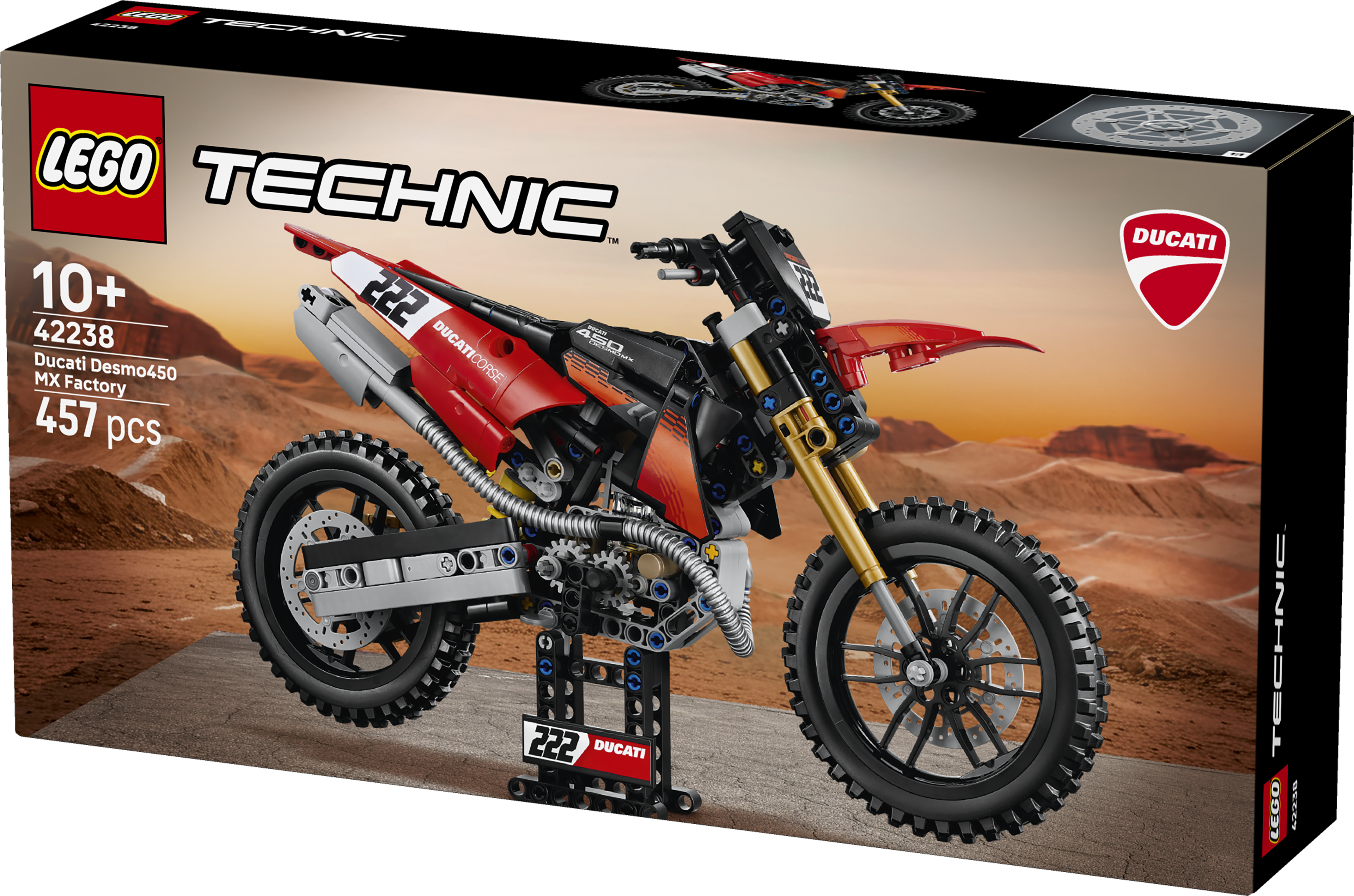 Lego 42238 Ducati Desmo450 MX Factory Motorcycle