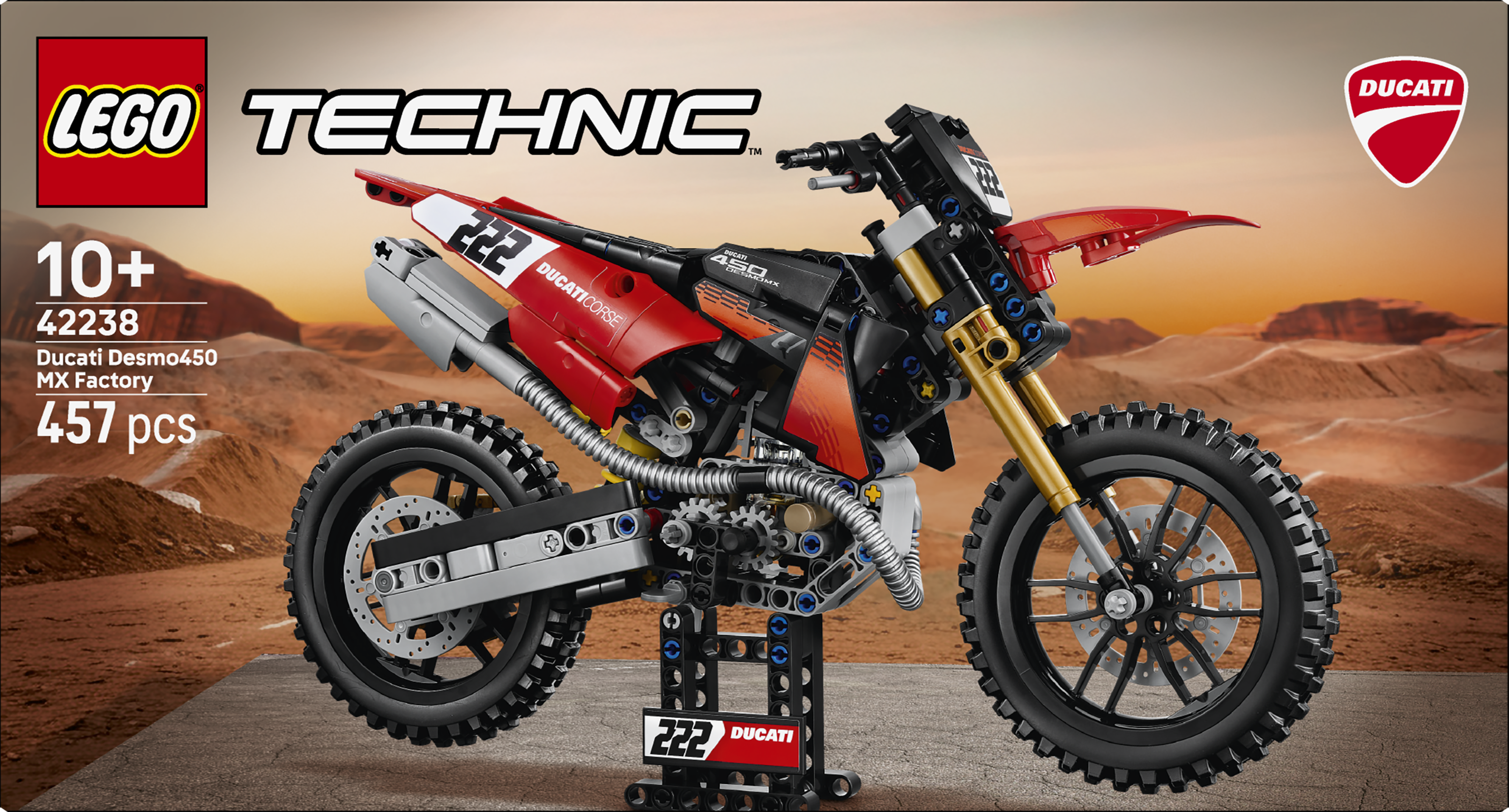 Lego 42238 Ducati Desmo450 MX Factory Motorcycle