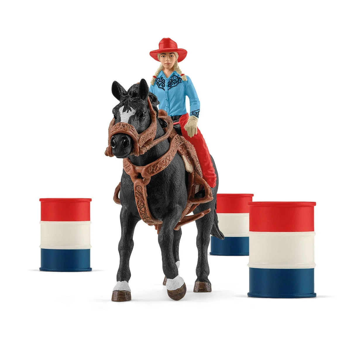 Schleich Barrel Racing With Cowgirl