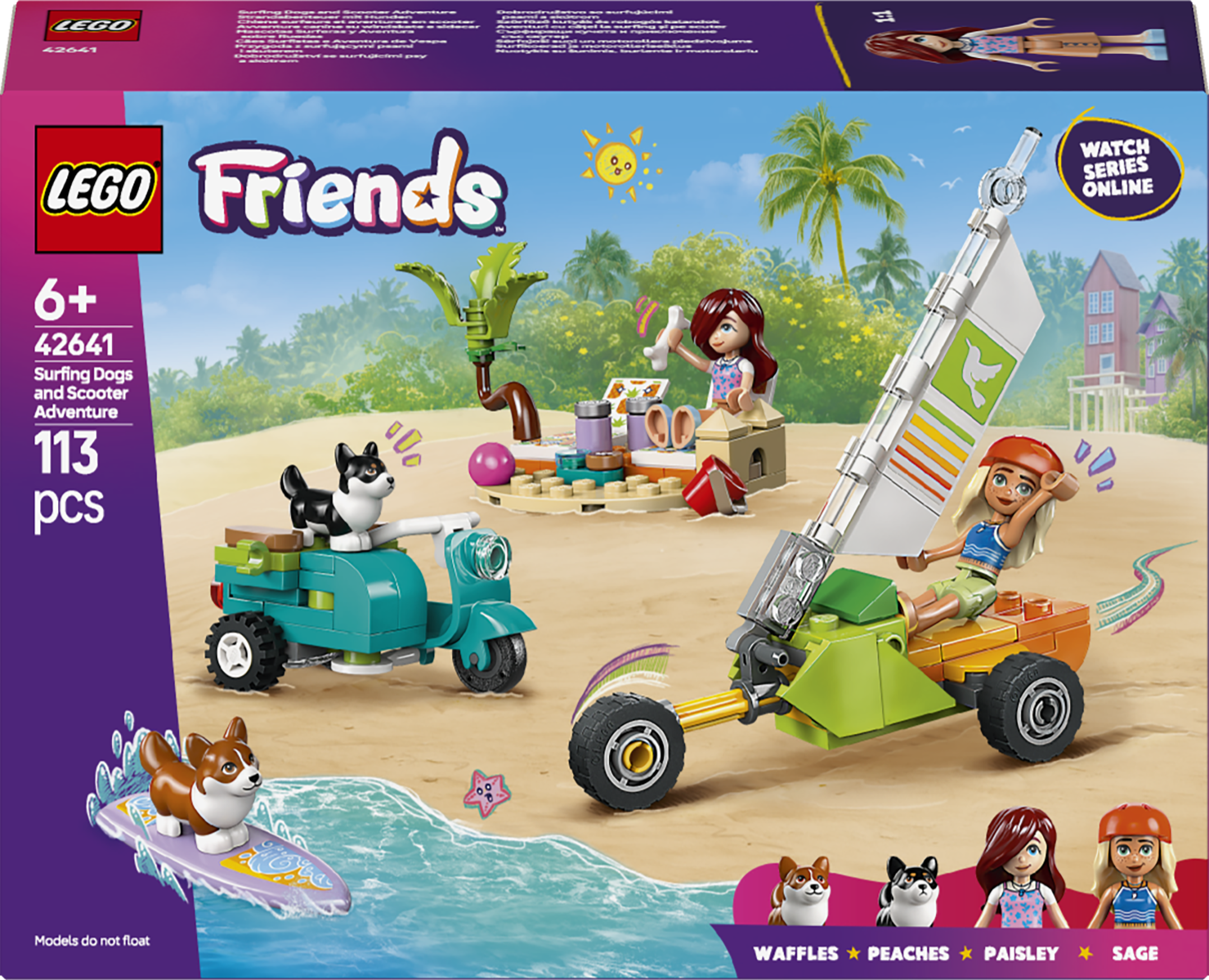 LEGO Friends 42641 Surfing Dogs and Scooter Advent