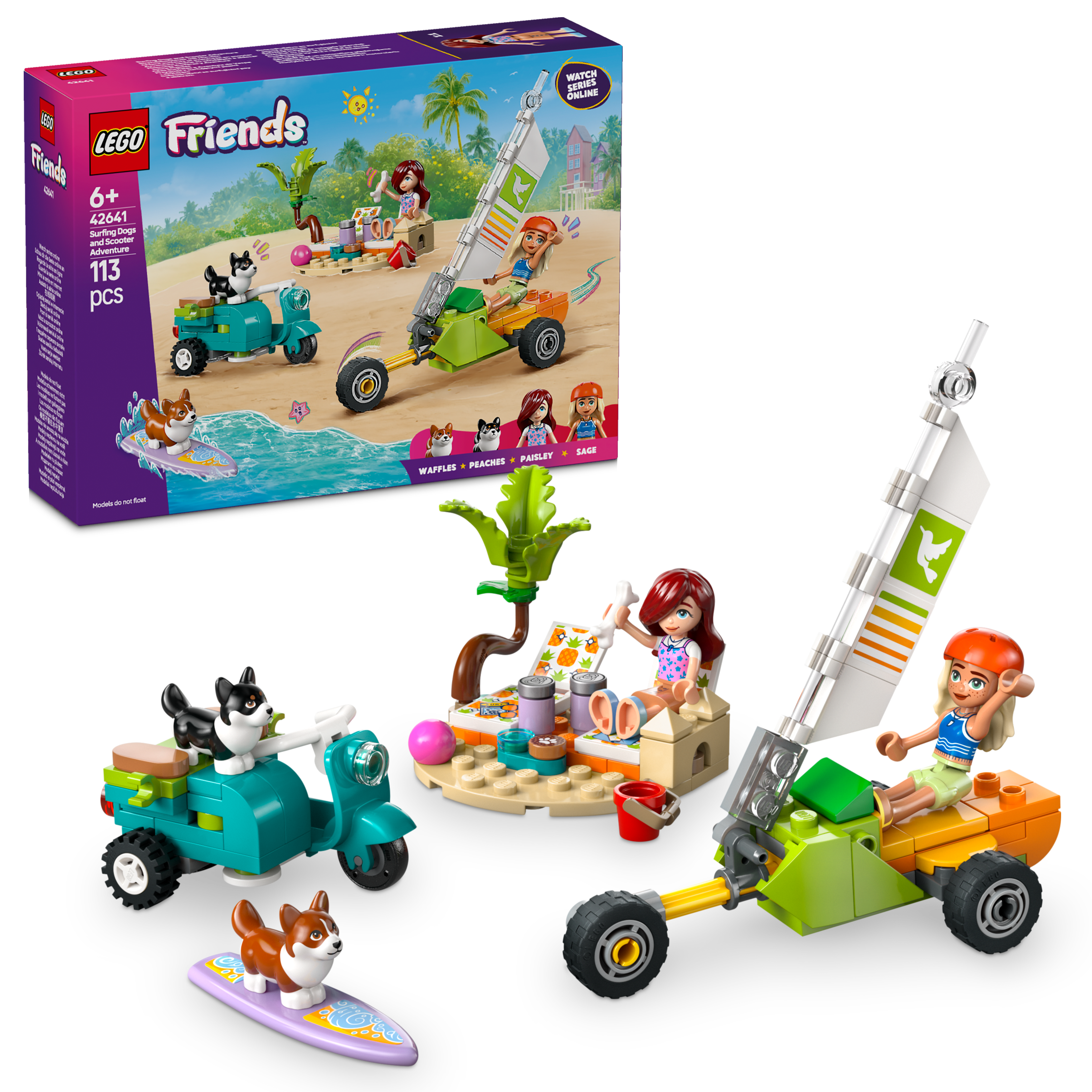 LEGO Friends 42641 Surfing Dogs and Scooter Advent