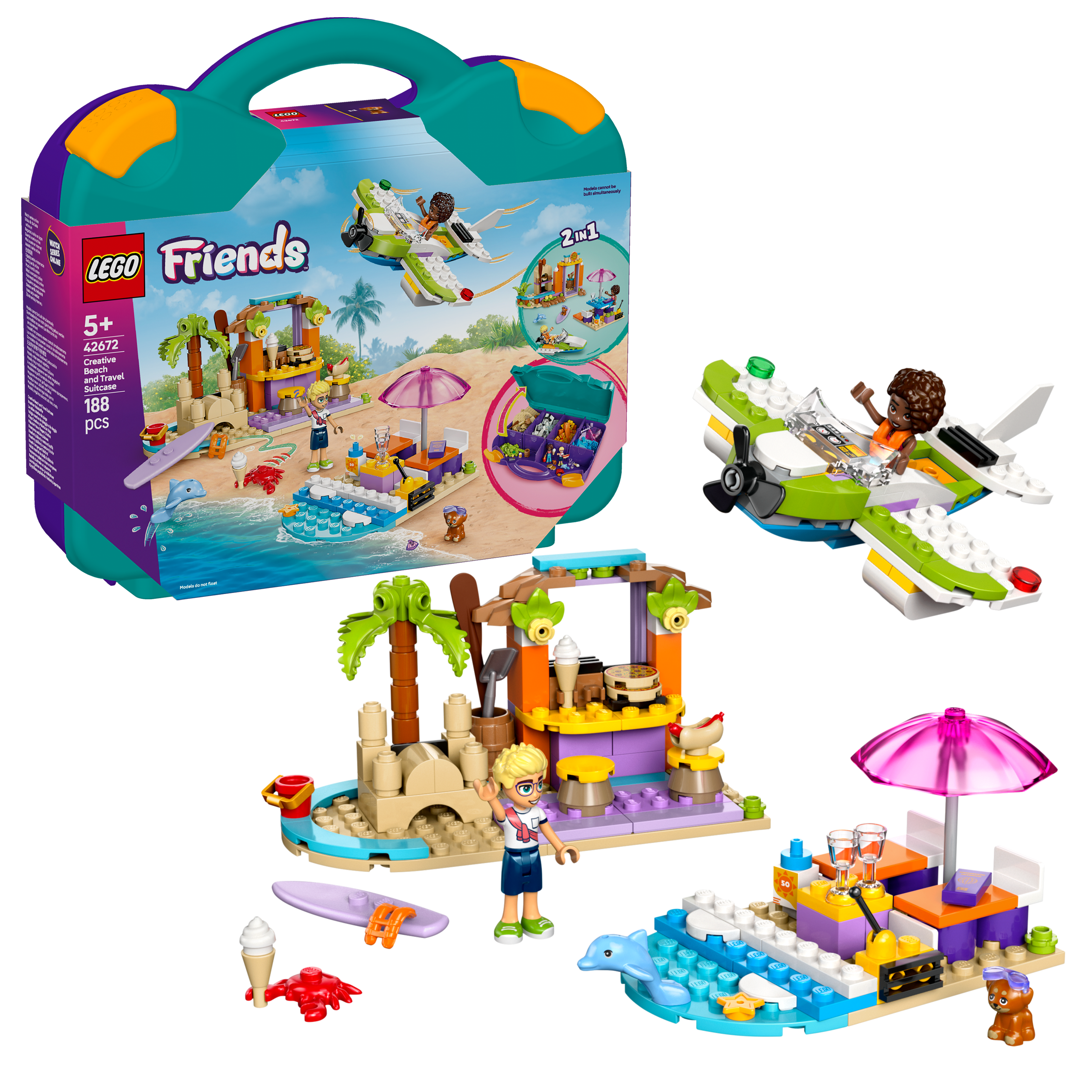 LEGO Friends 42672 Creative Beach and Travel Suitcase