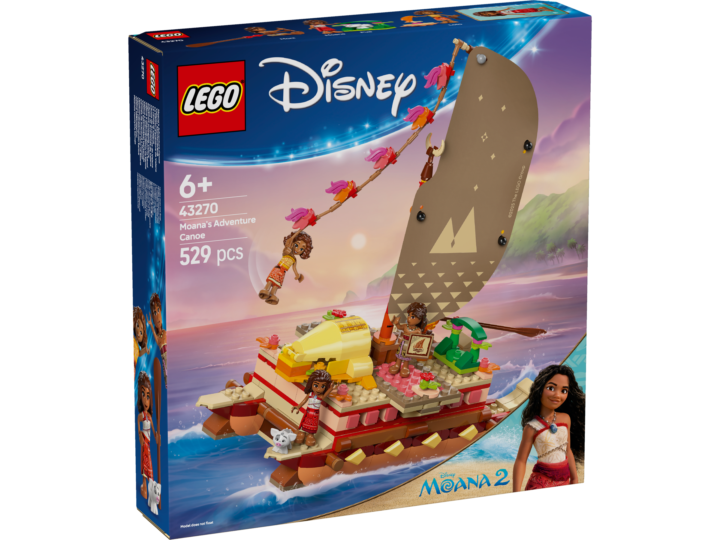 LEGO Disney 43270 Moana's Adventure Canoe