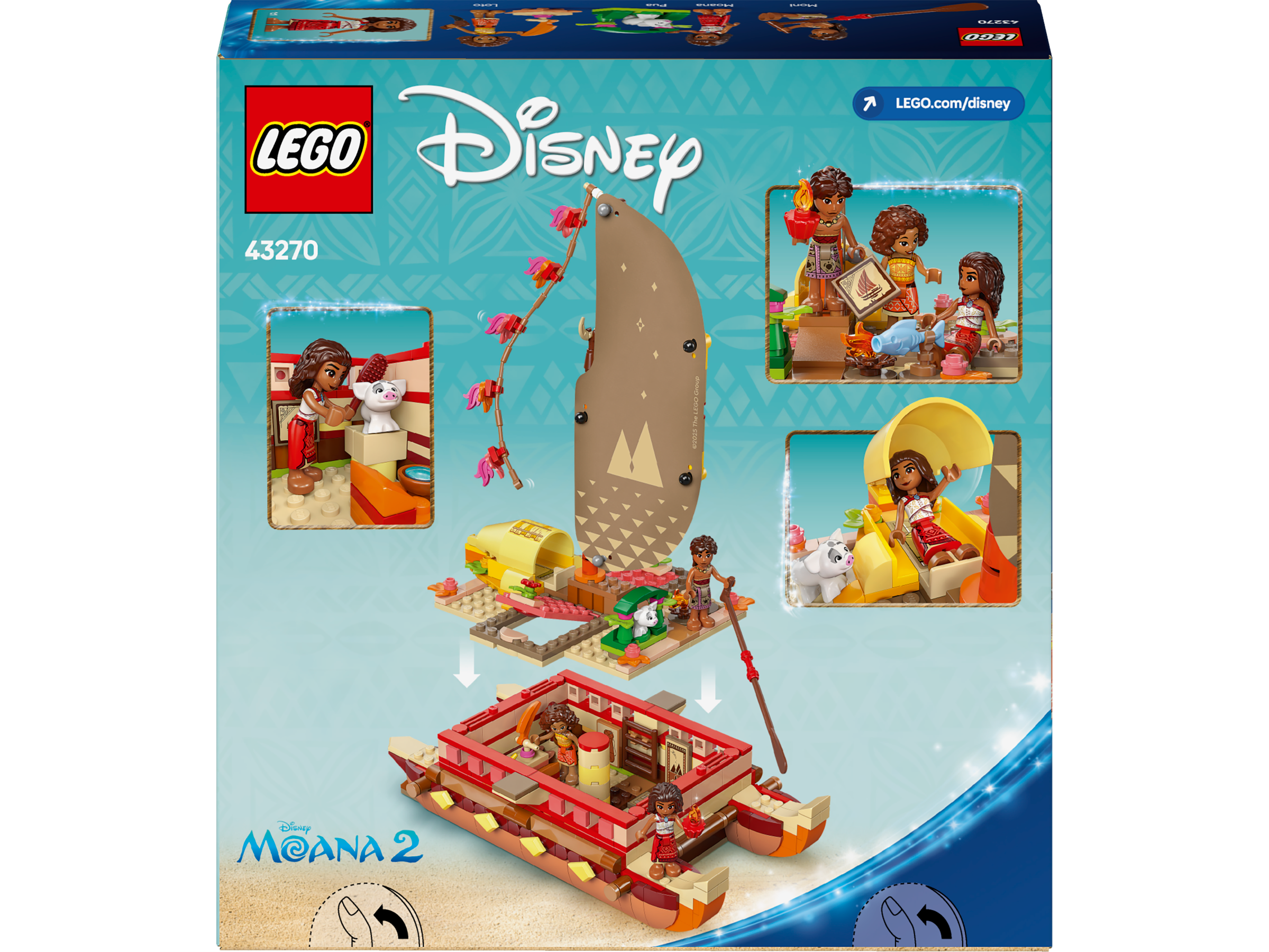 LEGO Disney 43270 Moana's Adventure Canoe