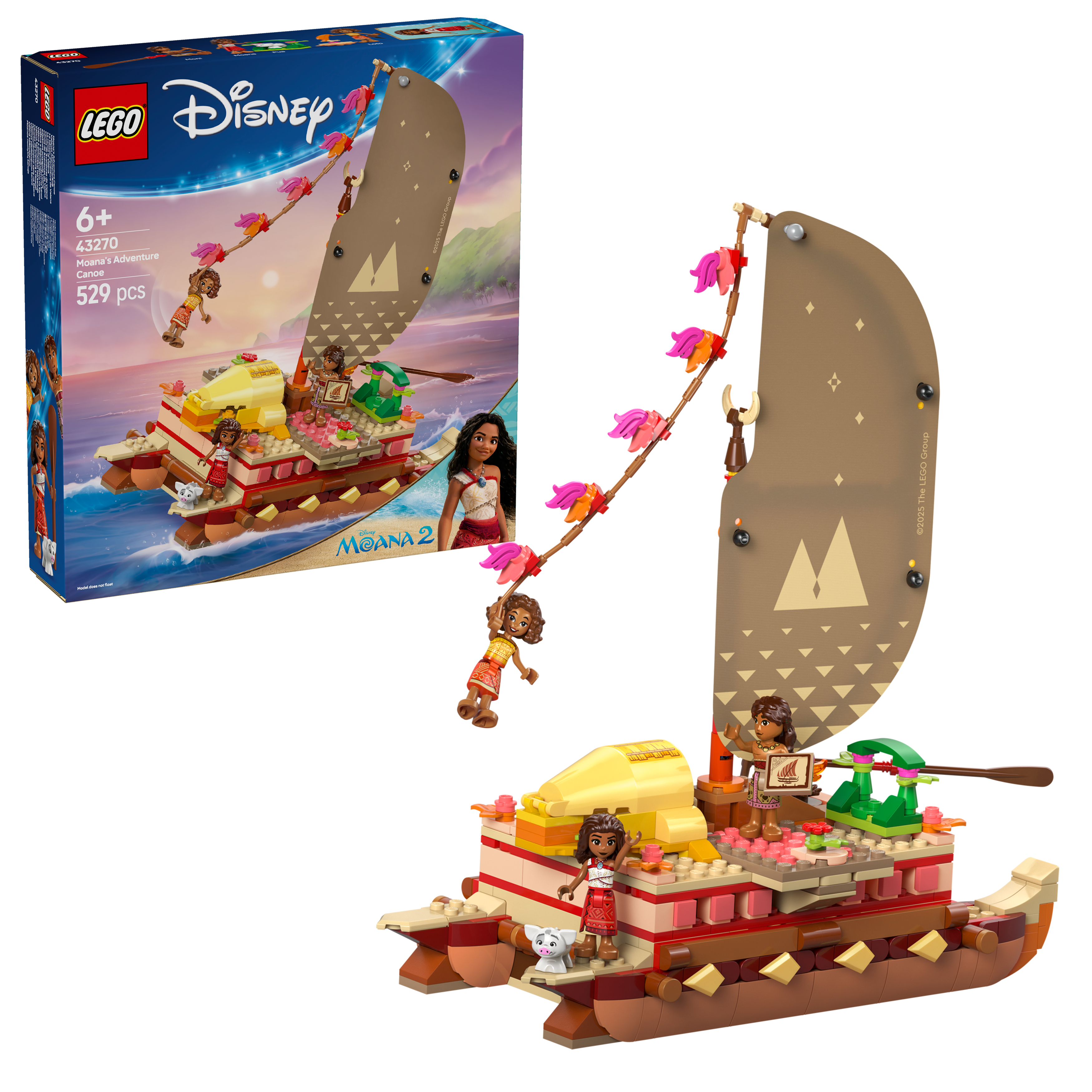 LEGO Disney 43270 Moana's Adventure Canoe