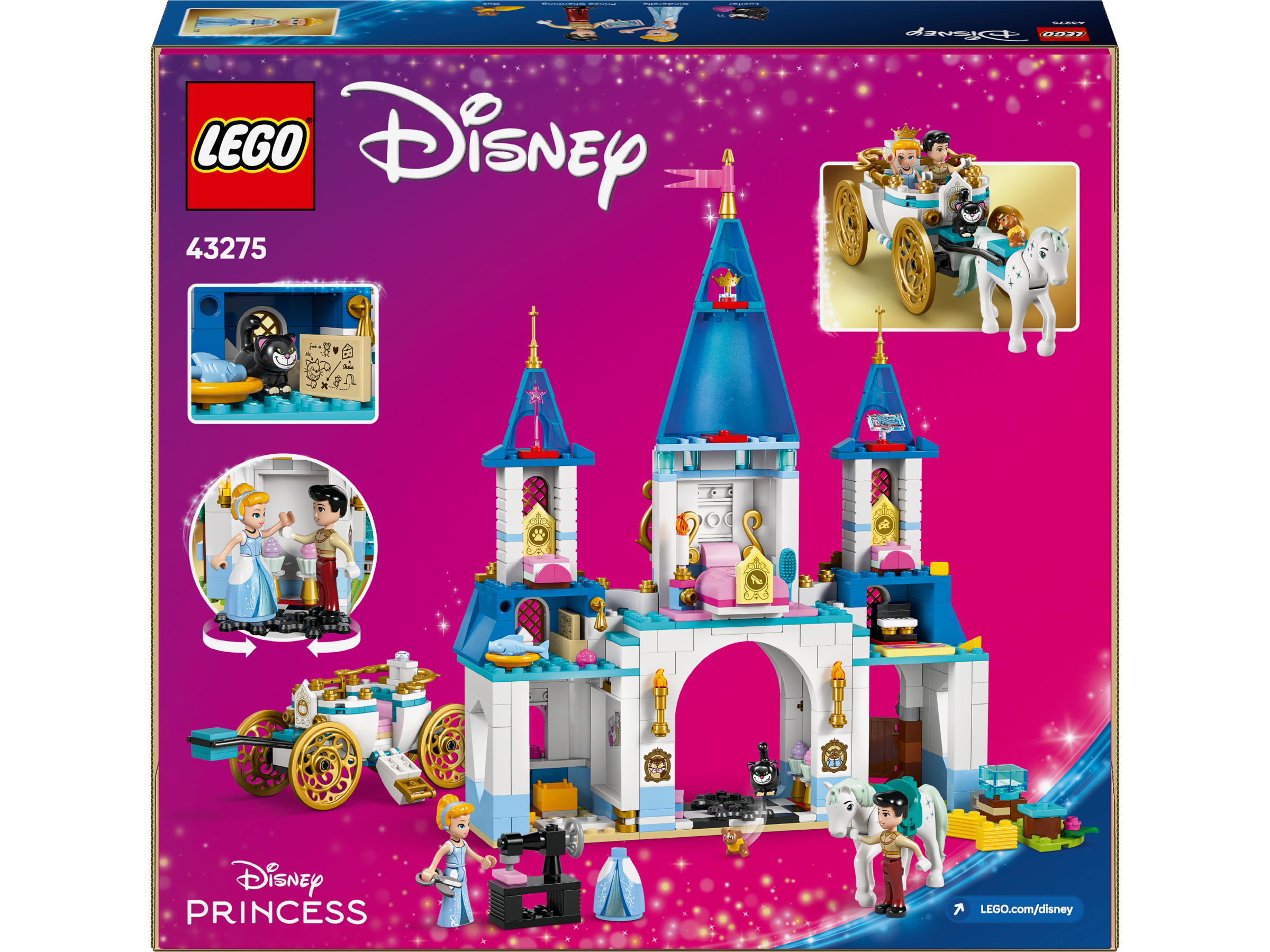 LEGO Disney 43275 Cinderella's Castle & Horse Carriage