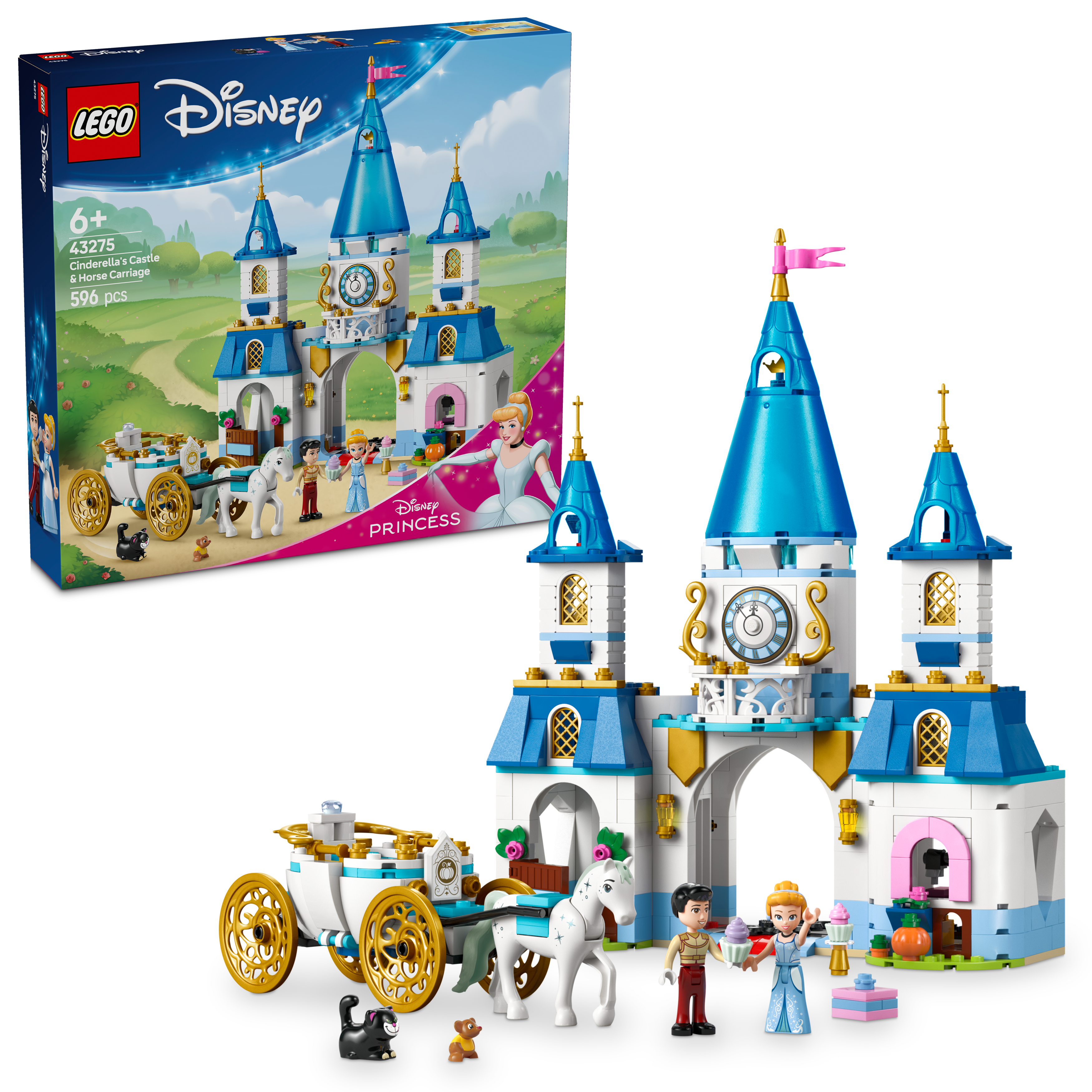 LEGO Disney 43275 Cinderella's Castle & Horse Carriage