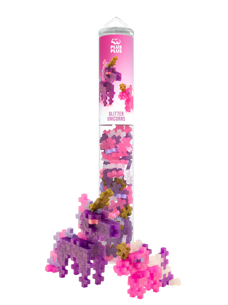 Plus-Plus Glitter Unicorns 100 Piece Tube