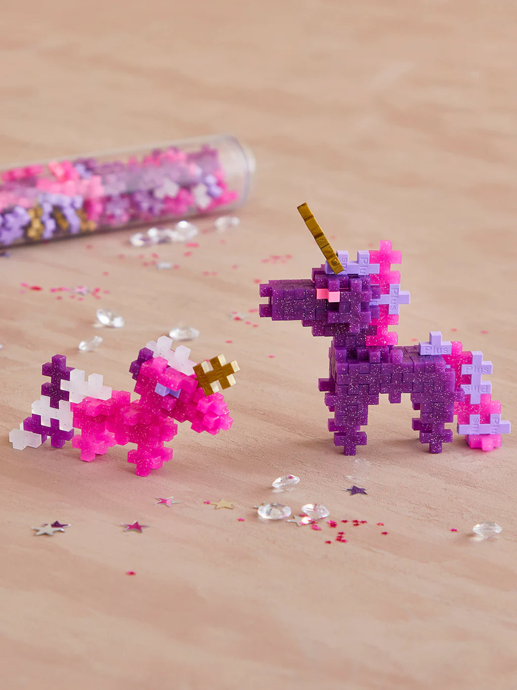 Plus-Plus Glitter Unicorns 100 Piece Tube