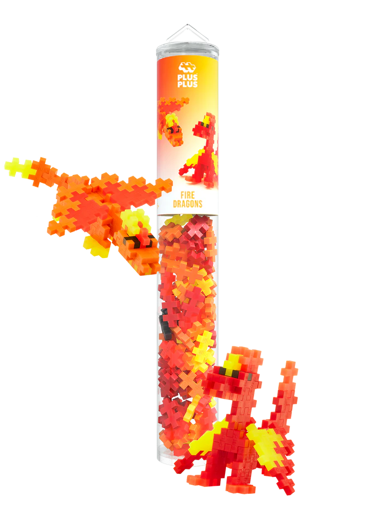 Plus-Plus Fire Dragons 100 Piece Tube