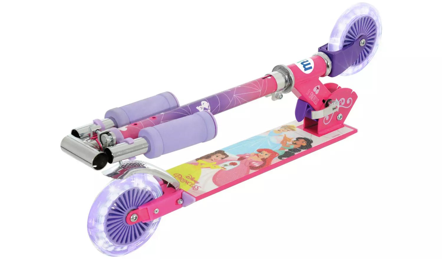 Disney Princess Kids Foldable 2 Wheel Scooter