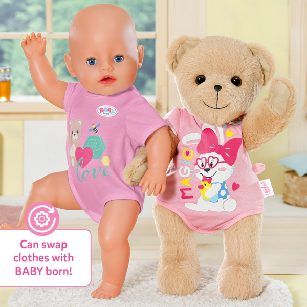 BABY Born Bear In Pink Shirt