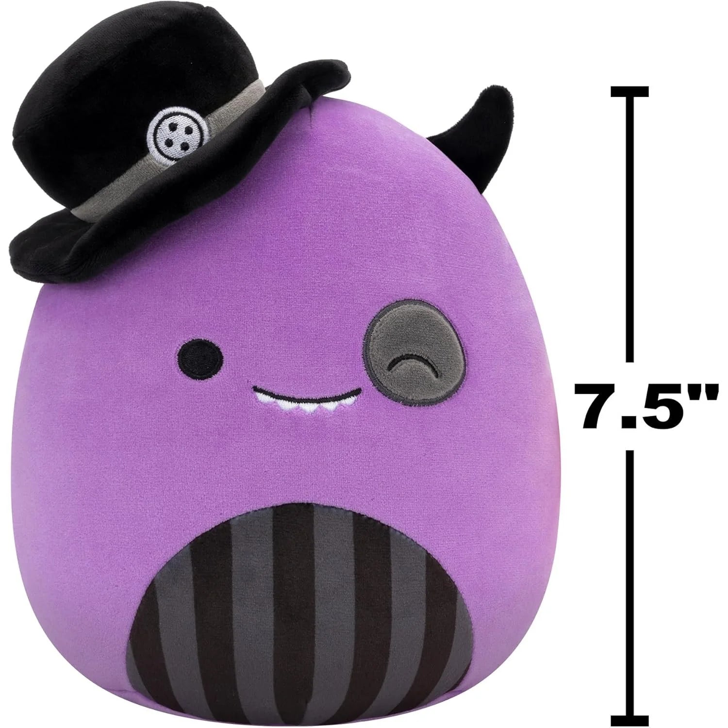 Squishmallows Halloween 7.5" Earworm The Purple Monster