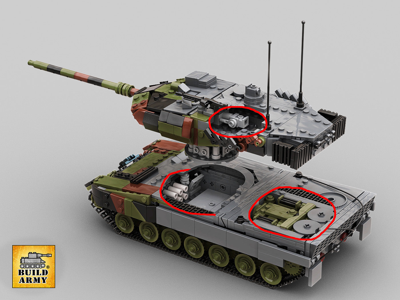 Build Army Leopard 2 Tank 1400 pieces