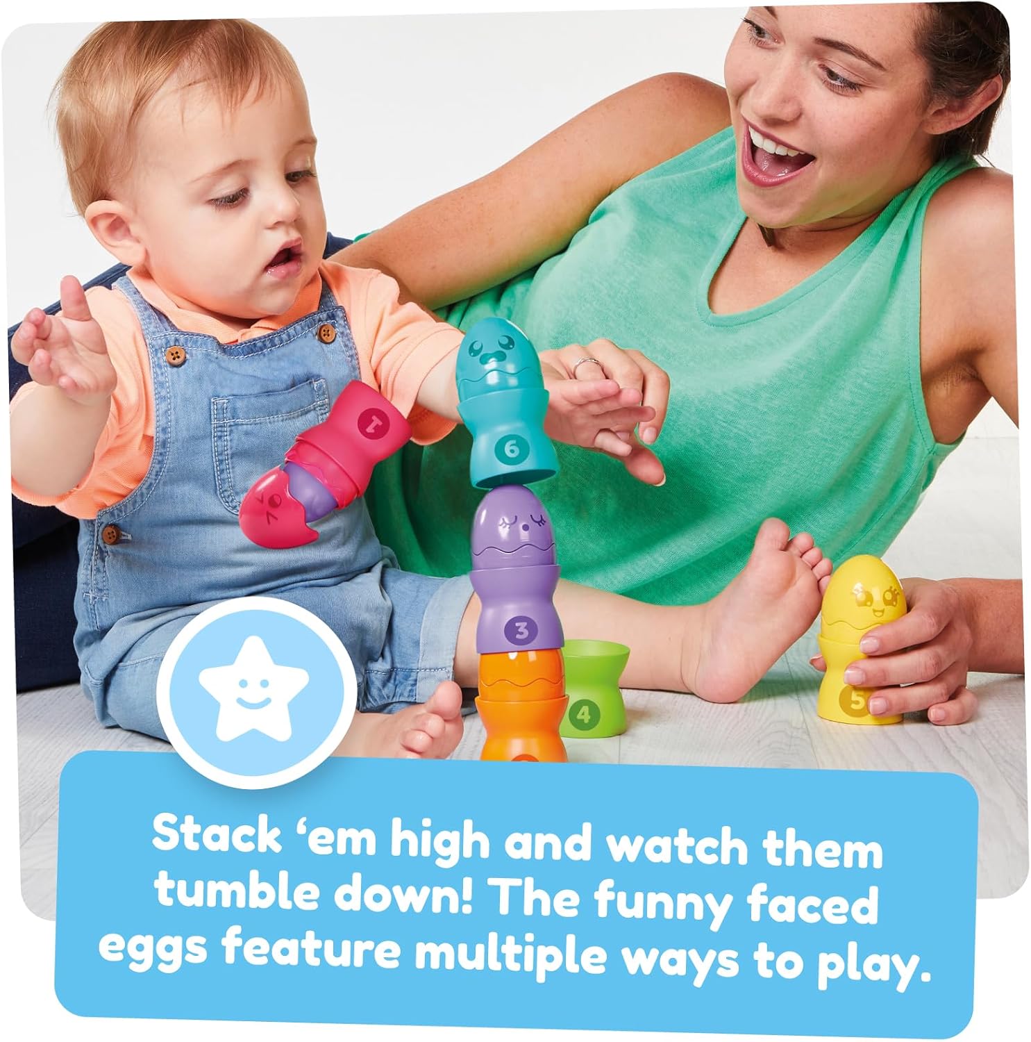 Tomy Toomies Hide and Squeak Egg Stackers (2023)