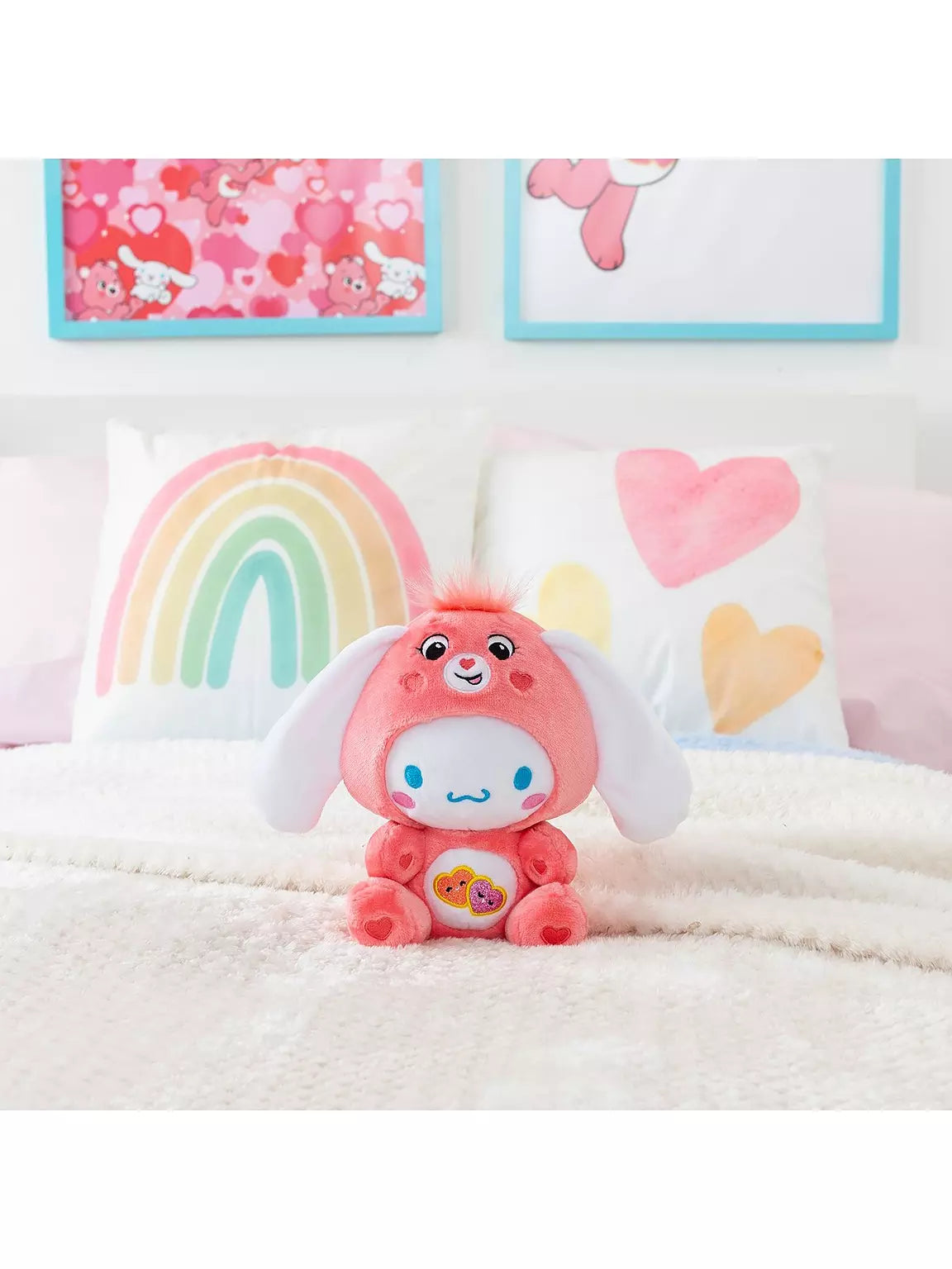 Care Bears x Hello Kitty 22cm Love-a-Lot Bear as Cinnamoroll