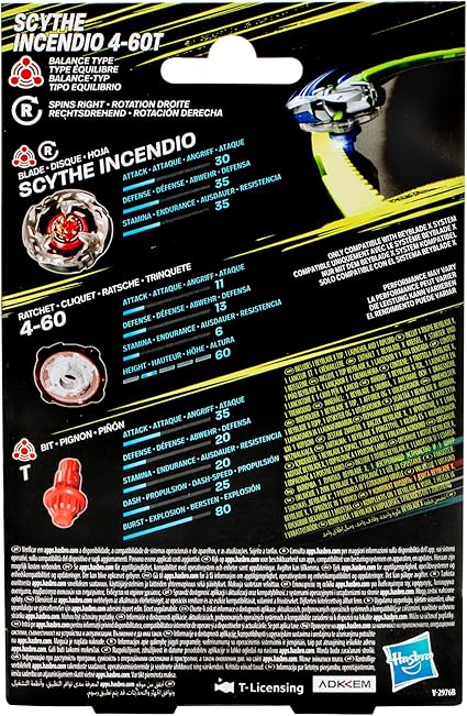 Beyblade X Scythe Incendio Balance 4-60T