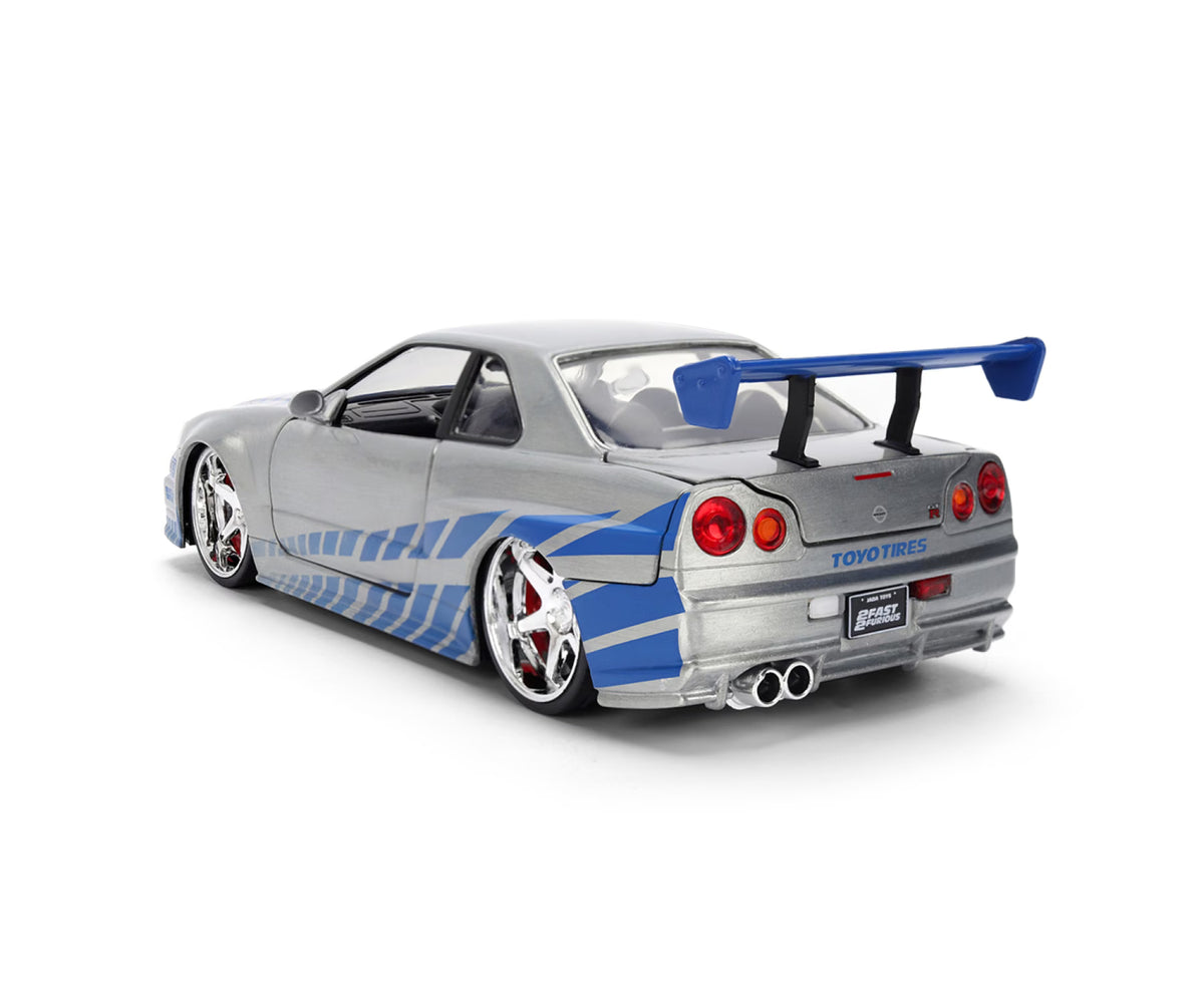 Fast &amp; Furious Brians Nissan Skyline GT-R (R34) 1:24 Scale