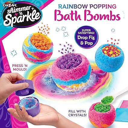 Shimmer n Sparkle Rainbow Popping Bath Bombs