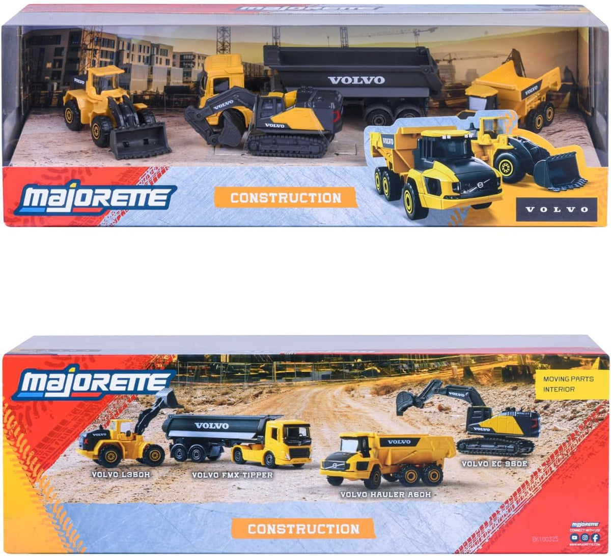 Majorette Volvo Construction 4 Piece Vehicle Set
